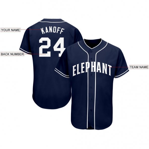 Youth Custom Navy White Baseball Jersey