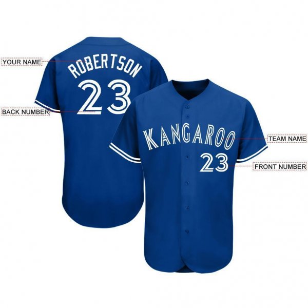 Youth Custom Royal White Baseball Jersey