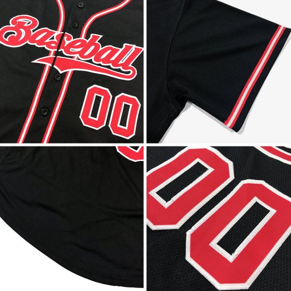 Preschool Custom Black Pink-White Authentic Baseball Jersey